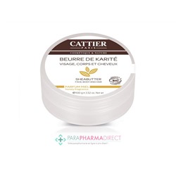 Cattier Beurre de Karité Visage, Corps & Cheveux Parfum Miel BIO 100g