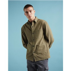 Overshirt, Men, Dark Green