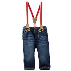 Suspender Jeans - Yeti Blue