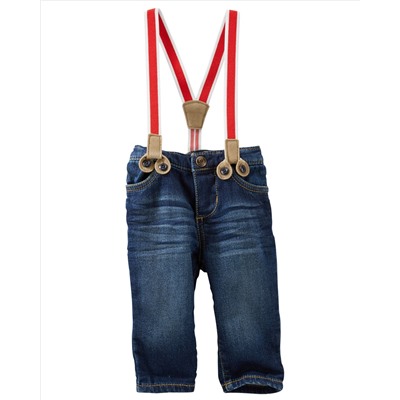 Suspender Jeans - Yeti Blue