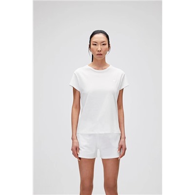 Bad Bear, Violet O-neck T-shirt Off-white Beyaz Basic Kadın Tişört
