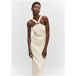 Vestido punto detalle aro