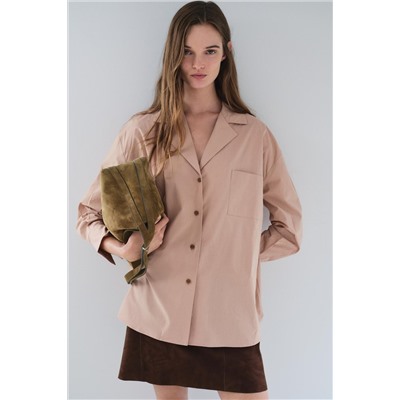 ZW COLLECTION POPLIN SHIRT WITH POCKET