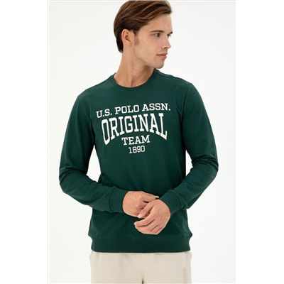 Erkek Koyu Yeşil Sweatshirt