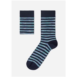 Kurze gerippte Herrensocken aus Fil d‘Ecosse