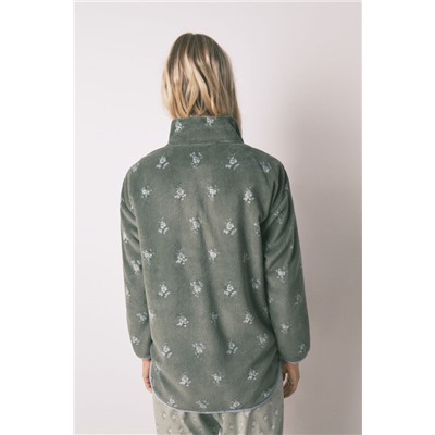 Bata corta polar flores