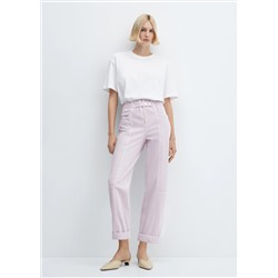 Jeans slouchy cintura goma