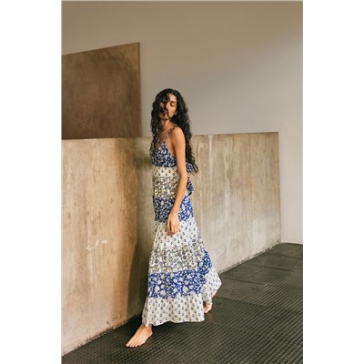 PATCHWORK PRINT PANEL DRESS