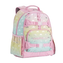 Mackenzie Pink Ombre Silver Foil Rainbows Backpacks