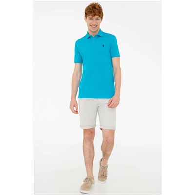 Erkek Petrol Polo Yaka Basic T-Shirt