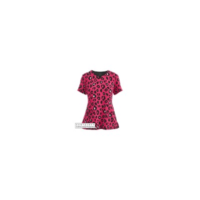 Cherokee Infinity Scrubs Fierce Things First Carmine Antimicrobial Print Top