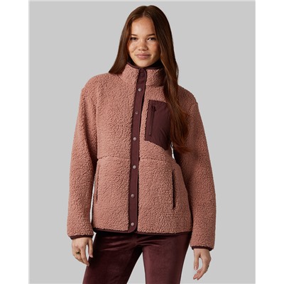 WOMEN'S COZY SHERPA SNAP JACKET