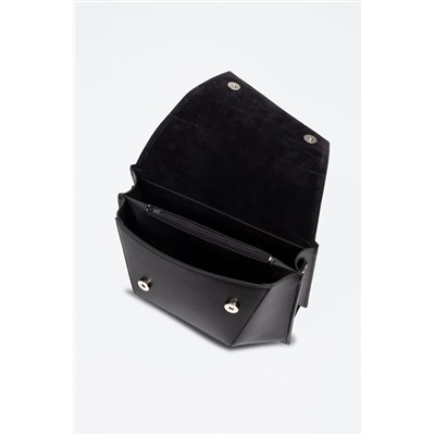 Bandolera de piel Arena - Negro