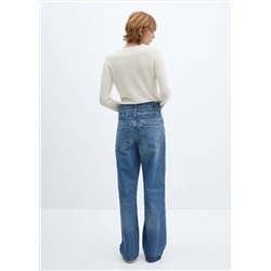 Jeans rectos doble cintura