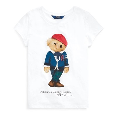 GIRLS 7-16 Cardigan Bear Cotton Tee