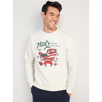 Holiday Graphic Crew-Neck Sweatshirt for Men
