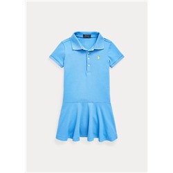 Girls 2-6x Stretch Cotton Mesh Polo Dress