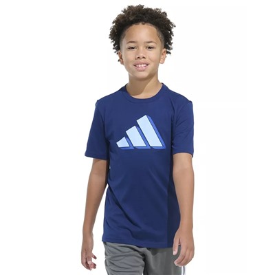 Adidas Big Boys Cotton Big Logo Graphic Crewneck T-Shirt