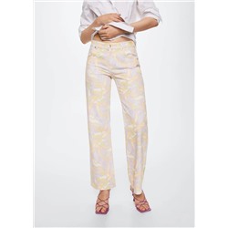 Jeans wideleg estampado -  Mujer | MANGO OUTLET España