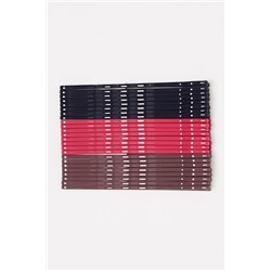 24 horquillas Marrón, rosa y negro