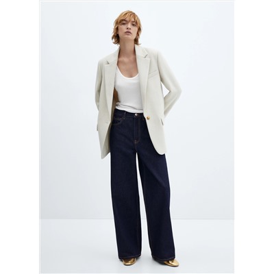 Jeans wideleg loose tiro bajo