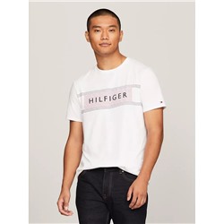 TOMMY HILFIGER HILFIGER STRIPE FLAG LOGO T-SHIRT