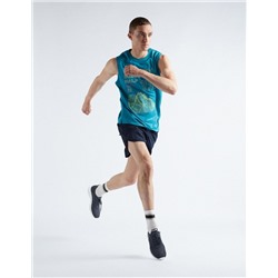 Reflective Sports Shorts, Men, Blue