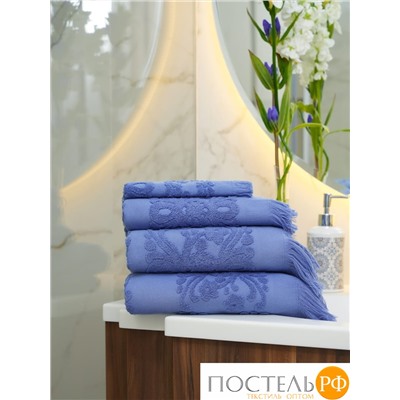Полотенце Arya С Бахромой 70X140 Isabel Soft Голубой