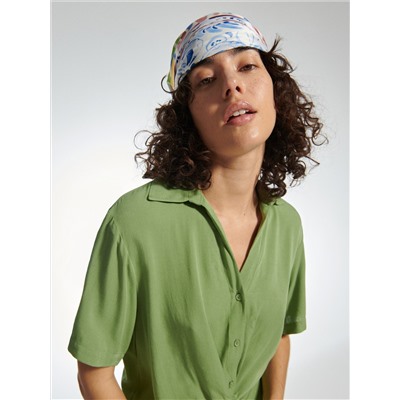 Bluse mit dekorativem Knotendetail