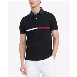 TOMMY HILFIGER Men's Custom-Fit Tanner Logo Polo