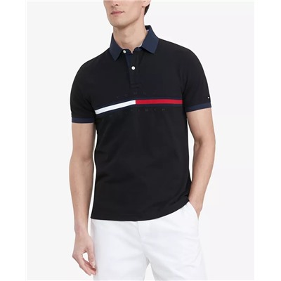 TOMMY HILFIGER Men's Custom-Fit Tanner Logo Polo