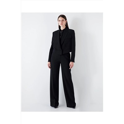 İpekyolMono yaka asimetrik blazer