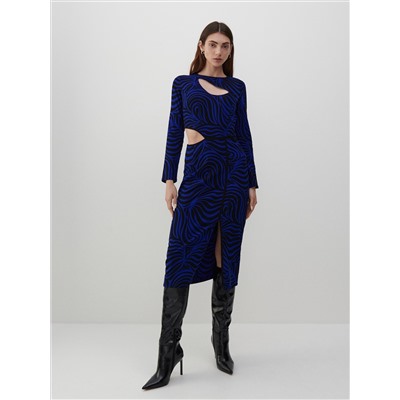 Viskose Kleid mit Muster