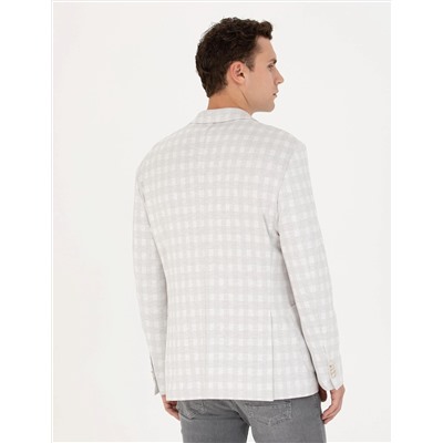 Açık Gri Slim Fit Ceket