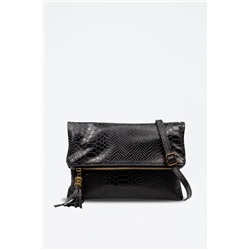Bandolera de piel Negro