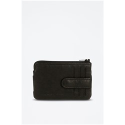 Monedero de piel Striking Negro