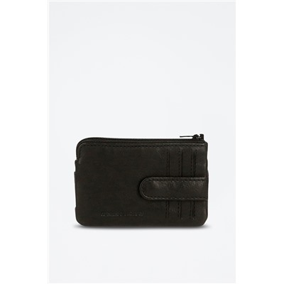 Monedero de piel Striking Negro