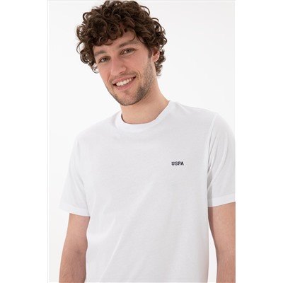 Erkek Regular Fit Bisiklet Yaka Beyaz Basic Tişört