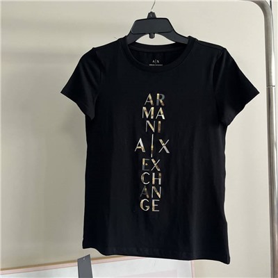 Эластичная женская футболка с пайетками ARMAN*I EXCHANGE ОРИГИНАЛ!