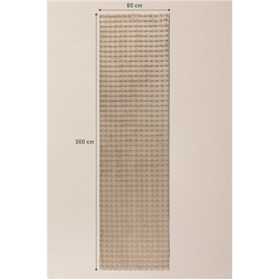 Vivre Bubble Halı - Bej - 80x300 cm