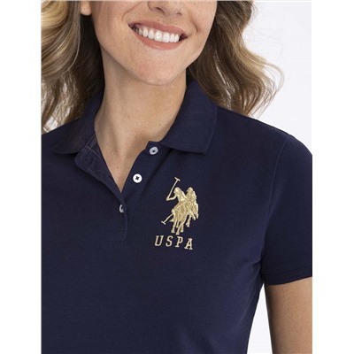 USPA METALLIC PRINT POLO SHIRT