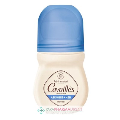 Cavaillès - Absorb+ 48H - Anti-Traces - Déodorant Roll-On 50 ml
