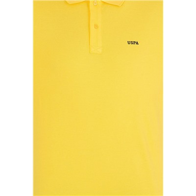Erkek Koyu Sarı Basic Polo Yaka Tişört