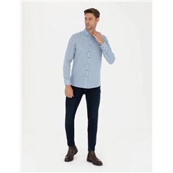 Mavi Slim Fit Uzun Kollu Gömlek
