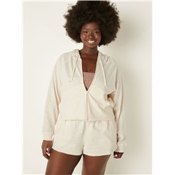 SUMMER LOUNGE COTTON ZIP-UP HOODIE