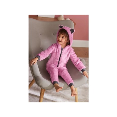 LUPILU® Kleinkinder Mädchen Onepiece Plüsch, mit Kapuze