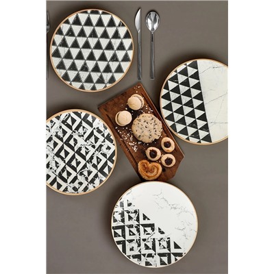 Keramika Triangle Pasta Tabağı 21 Cm 4 Adet 18765-18766-18767-18768 ST040704F022AMD9300MAHTT00