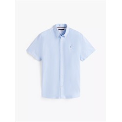 Short-Sleeve Stripe Oxford Shirt