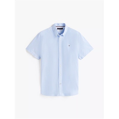 Short-Sleeve Stripe Oxford Shirt