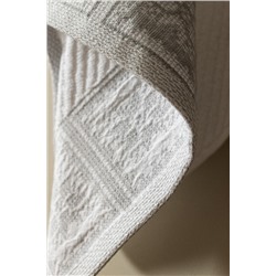 Zeste %100 Pamuk Banyo Havlusu - Beyaz/Gri